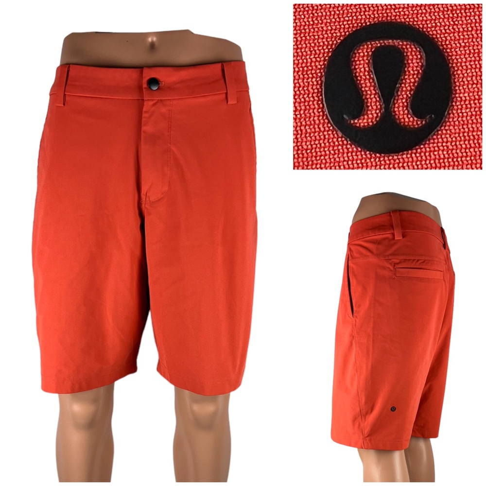 Lululemon Shorts Mens 36 Commission 10" Inseam Chino Stretch Comfort Orange